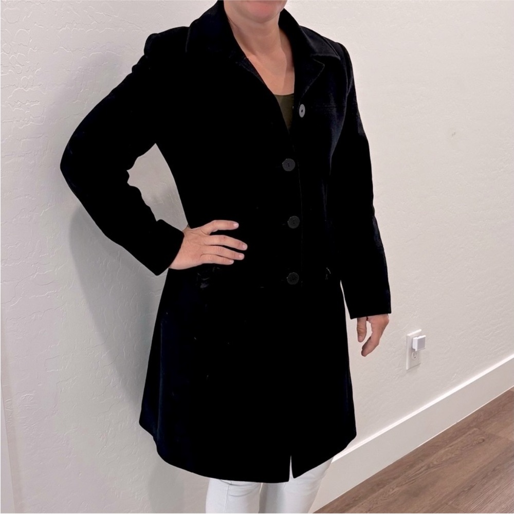Women’s *Larry Levine* Design Elegant Old Money Lambswool & Cashmere Wool Coat